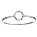 Jewelry : Sterling Silver Open Circle Hook Closure Bangle Bracelet