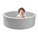 TRENDBOX Memory Foam Sponge Indoor Round Ball Pit for Toddler Children - Light Gray