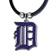 Detroit Tigers Rubber Cord Logo Pendant Necklace - MLB Baseball Fan Shop Sports Team Merchandise