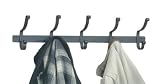 Hooks Black Wrought Iron, 32 1/4 wide x 7 1/2 high x 4 1/2 deep