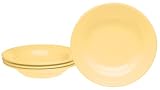 Fiesta Yellow 451 9-Inch Rimmed Soup Bowls, Set of 4
