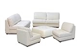 Zen 5PC Armless White Living Room Set By Diamond Sofa