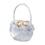 Scattered Pearl Wedding Flower Girl Basket -White color