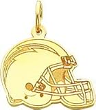 14K Gold NFL San Diego Chargers Football Helmet Charm