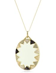 House of Harlow 1960 Gold-Plated Resin Stone and Crystal Necklace