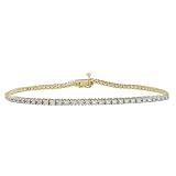 Choice of 10k White or Yellow Gold Diamond 4-Prong Tennis Bracelet (1 cttw, I-J Color, I1-I2 Clarity)