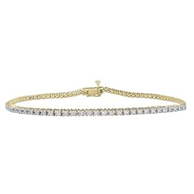 Choice of 10k White or Yellow Gold Diamond 4-Prong Tennis Bracelet (1 cttw,... by Amazon.com Collection