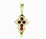 Ladies 0.18ct Ruby Cross Pendant