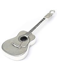 925 Sterling Silver Music Pendant Guitar Acoustic MCAH 2" Long