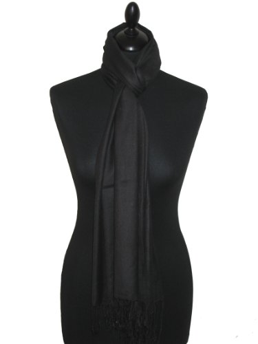 Pashmina Scarf Shawl Wrap Throw Black