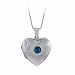 Sterling Silver Reconstituted Blue Turquoise Etched Heart Locket Pendant