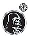 Darth Vader Head Mask with Badge Lucasfilm LTD Star Wars Disney Auto Car Truck SUV Vehicle Garage Home Office Wall Decal Sticker - 2pc Classic Emblemz