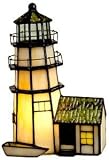 Lighthouse Shaped Stained Glass Table Lamp Light