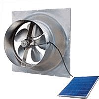 Solar Powered Attic Fan - 30 Watt Gable Exhaust Vent - Natural Light