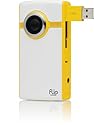 Flip Ultra Pocket-Camcorder (2-fach digital Zoom, 5,1 cm (2 Zoll) Display, 4 GB Flash Memory) weiß/gelb