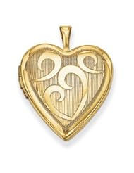 Genuine IceCarats Designer Jewelry Gift Gold Plated Sterling Silver 20Mm Heart Locket