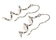 Swirl Earrings - Sterling Silver, Rhodium Plated