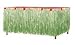 Green Grass Table Skirt With Flowers