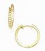 Jewelry : 14k Yellow 1.5 mm Round CZ Hinged Earrings
