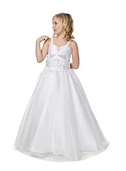 Girls  Satin/Tulle Spaghetti Strap Lace Beaded Corset   Waistline  Ball Gown Pageant Dress/Party Dress 