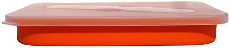 Lunch Essentials Orange Collapsible Silicone Lunch Box with Spork