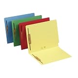 Smead End Tab Fastener Folder, Legal, Straight, Two 2-Inch Prong B Style #1 and #3 Fasteners, Blue, 50 per Box (28040)