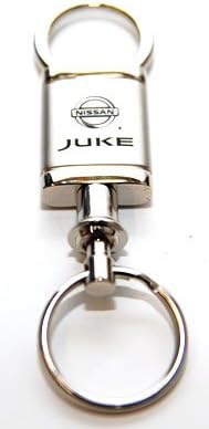 Nissan Juke Satin Chrome Valet Keychain with Detachable Ring Key Fob