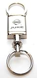 Nissan Juke Satin Chrome Valet Keychain with Detachable Ring Key Fob