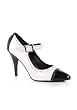 Pleaser VANITY-443, 4 Inch Heel Perforated Spectator Pump With Ankle Strap