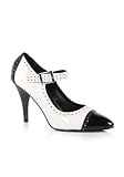 Pleaser VANITY-443, 4 Inch Heel Perforated Spectator Pump With Ankle Strap