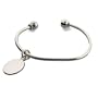 Sterling Silver Bracelet with Oval Charm