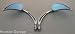 Chrome Motorcycle Mirrors Blade/Tear Drop w/Flame Pair SF002