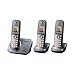 Panasonic KX-TG6613EM Triple Digital Cordless Phone Set - Silver