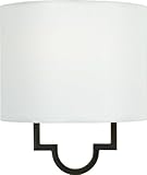 Quoizel LSM8801TM Millennium 10-Inch 1-Light Pocket Wall Sconce with White Parchment Shade, Teco Marrone