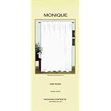 2 Sheer Voile Curtains 58 W x 63 L - White by 