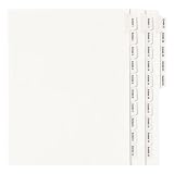 (Price/PK)Index Divider, Exhibit 26, Side Tab, 25/PK, White
