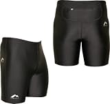 More Mile Boltz Sprint black running shorts