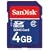 Sandisk 4GB MicroSDHC  Memory Card with SD Adapter (BULK Packaging)