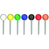 ADVANTUS Medium Head Map Tacks, 3/8-Inch Shank, 3/16-Inch Head, Box of 100, Assorted Colors (MTA)