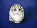 Silver Tabby Persian Cat Collectible Resin Figure