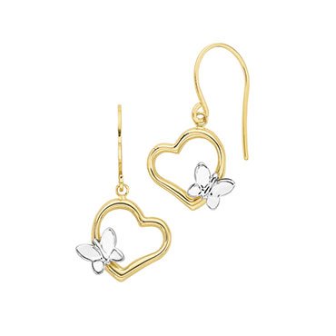 Heart Butterfly Earrings