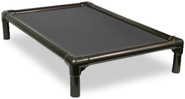 KurandaChewproof Dog Bed - Walnut PVC - 30" x 20" - Heavy Duty Vinyl - Smoke
