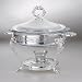 FOOD WARMER - 2 QUART ROUND FOOD WARMER CENTERPIECE - silver casserole