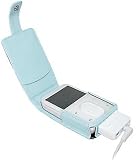 Noreve Tradition Baby Blue Leather Case For Creative Vision:M With Removable Belt Clip And Snap Closure