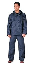 Rothco 2 Piece PVC Coated Nylon Rainsuit in Navy Blue