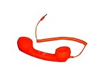 GSI Quality Retro POP Handset For Apple iPhone 3/4/4S, iPod, iPad, Droid Smartphone, Blackberry, Samsung Galaxy S, Etc. – Connect To Computer For Skype And VOIP Calls – Orange