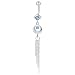 pug1  - Belly Navel Rings Tasseled Blue Crystal Circle Square
