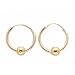 14K Gold V3MM BALL ON ENDLESS HOOP EARRING Jewelry