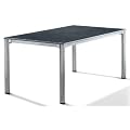 SIEGER 1780-50 Exclusiv-Tisch mit Puroplan-Platte, 165 x 95 cm, Gestell Aluminium graphit Tischplatte Schieferdekor, anthrazit
