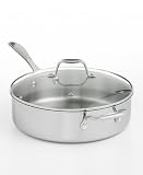 Review Martha Stewart  / Martha Stewart Collection Tri-Ply Covered Deep Saut? Pan, 12